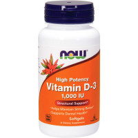 NOW Vitamin D3 1000 IU õlikapslid (360 tk)