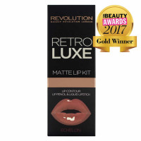 Makeup Revolution Retro Luxe Matte huulepulga ja pliiatsi komplekt, Echelon (5.5 ml + 1 g)