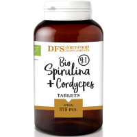 Diet Food Bio Spirulina + Cordyceps kedristõlviku tabletid (375 tk)