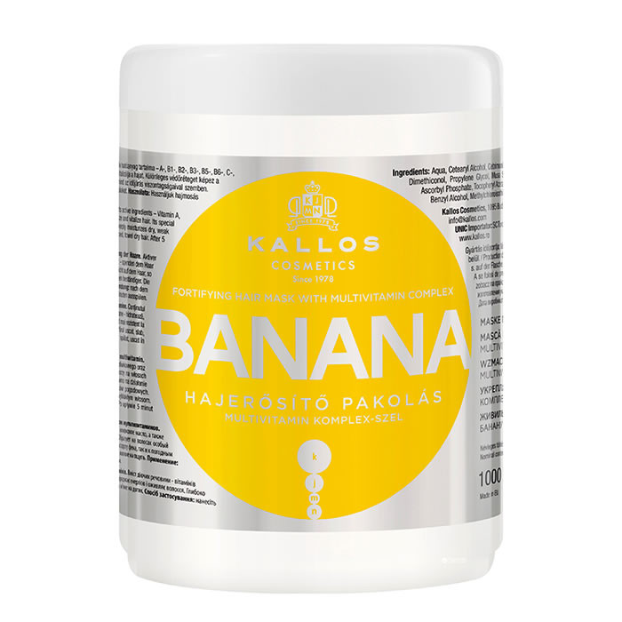 Kallos Cosmetics Banana juuksemask naistele (1000ml)