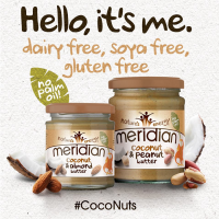 Meridian Foods maapähklivõi kookosega (280 g), parim enne 09.2022