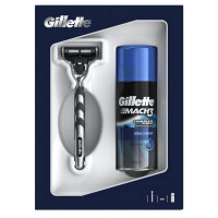 Gillette Mach3 raseerimiskomplekt (raseerija vahetatava teraga + habemeajamisgeel 75 ml)