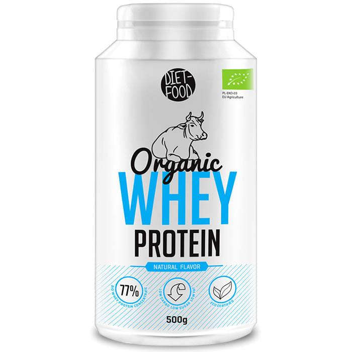 Diet Food Organic Whey Protein orgaaniline vadakuvalgupulber (500 g), parim enne 06.2022