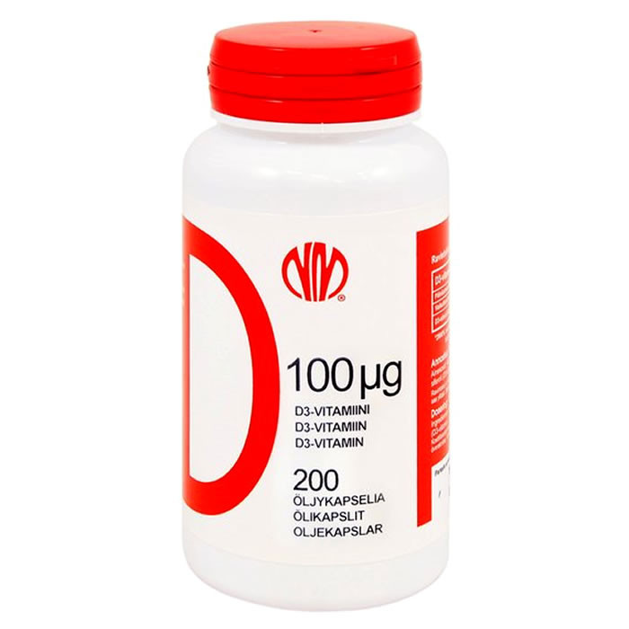 Natura Media D-vitamiini õlikapslid 4000 IU/100 mcg (200 tk) 