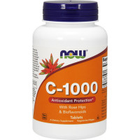 NOW Foods vitamiin C-1000, (250 köögiviljakapslit)