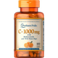 Puritan's Pride Vitamin C-1000 kapslid bioflavonoidide ja kibuvitsaga (100 tk), parim enne 04.2022
