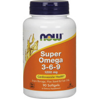 NOW Super Omega 3-6-9 1200 mg õlikapslid (90 tk)