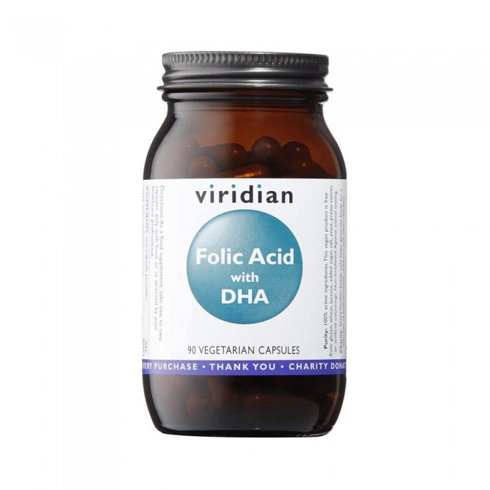 Viridian Folic Acid with DHA (90tk foolhappe kapslid)