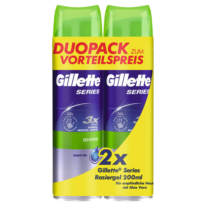 Gillette Series Shave Gel Sensitive Duo (2 x 200 ml) 