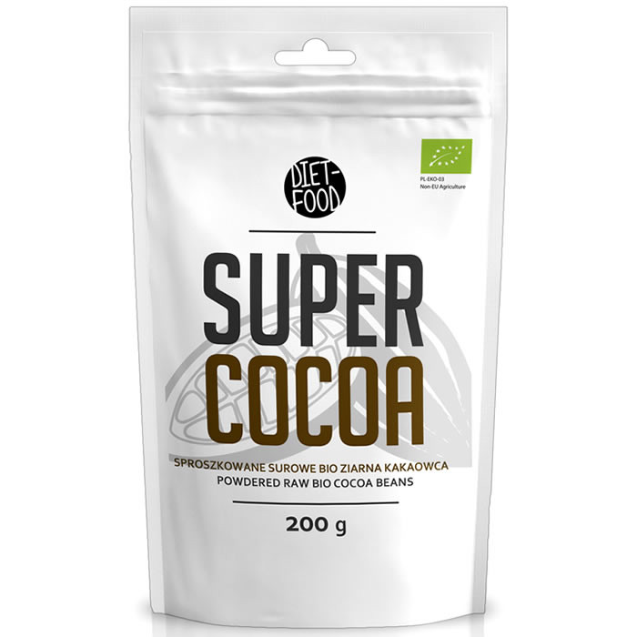 Diet Food Bio Super Raw Cocoa toorkakao pulber (200 g)