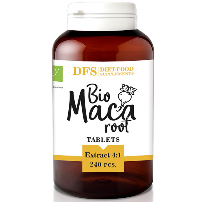 Diet Food Bio Maca Extract 4:1 maca juureekstrakti tabletid (240 tk)