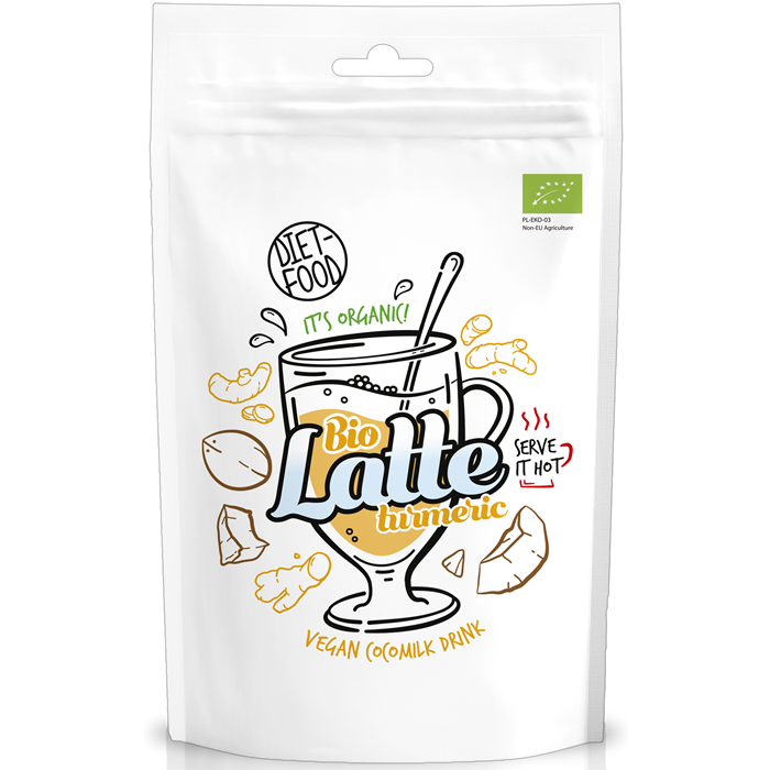Diet Food Bio Latte Turmeric laktoosivaba Latte kurkumiga (200 g)